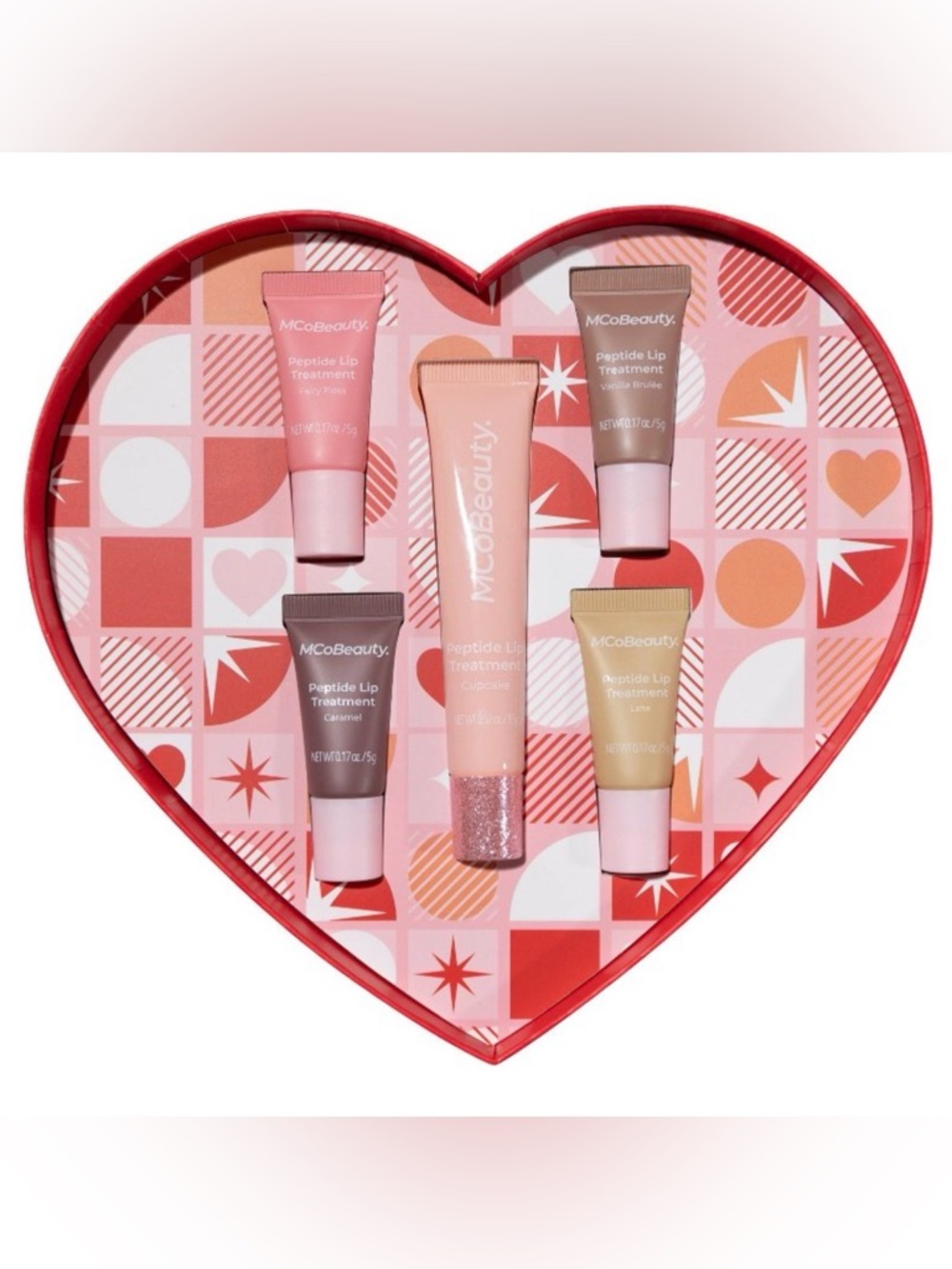 MCoBeauty Peptide Lip Tint + Treatment - Lips to Love Heart Shaped Box 5pc Set